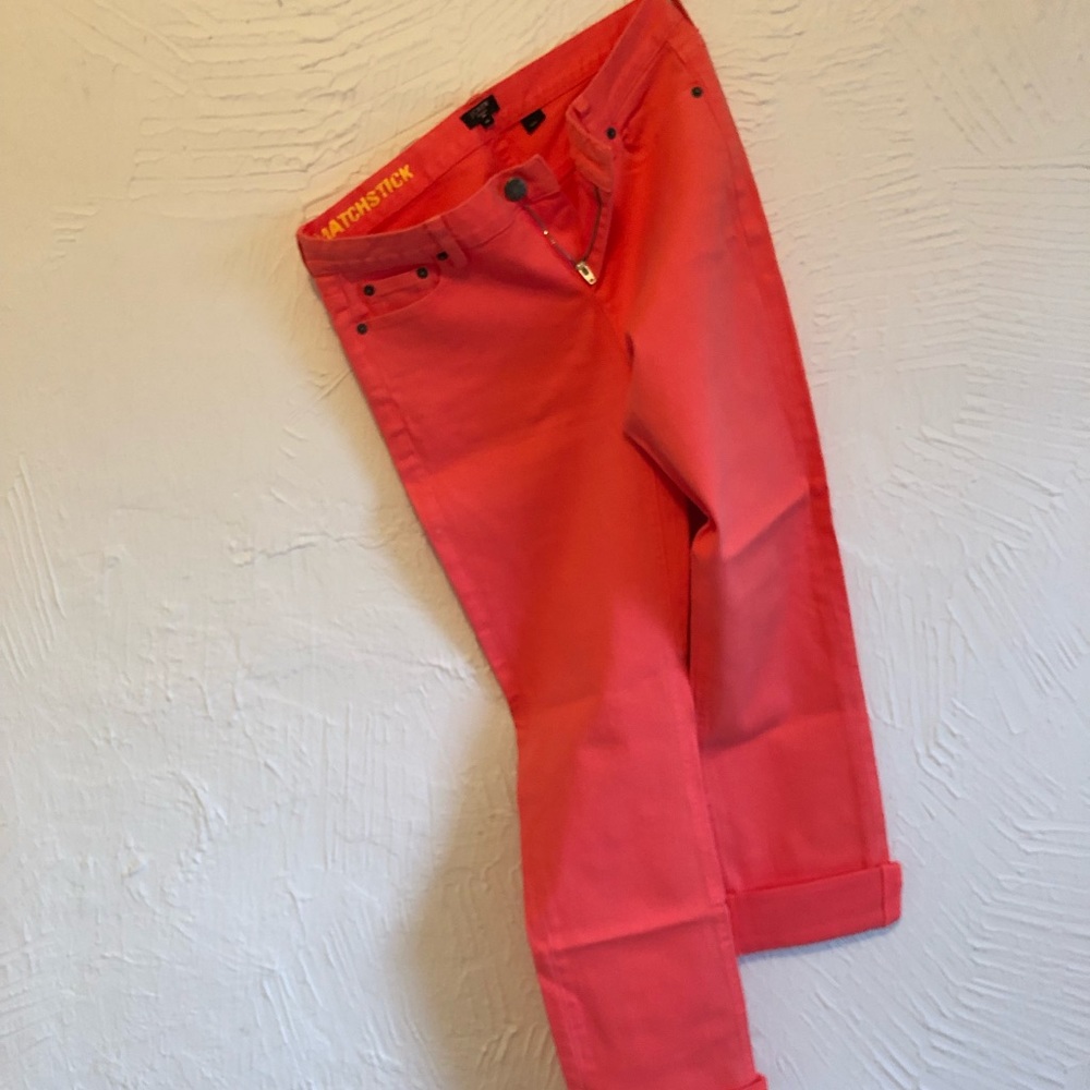 J. Crew Matchstick Coral Jeans